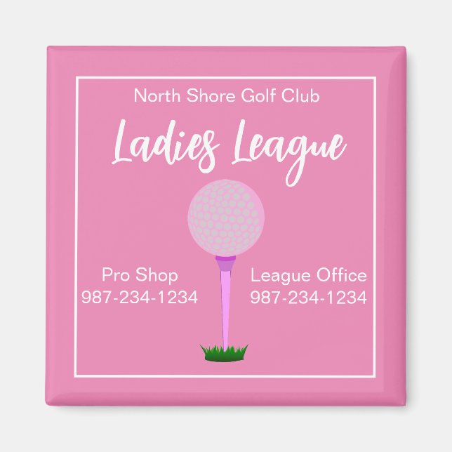 Golf Dam League Information Magnet (Framsidan)