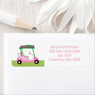 Golf Dam Theme Returadress Etikett