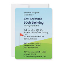 Golf den 50th födelsedaginbjudan