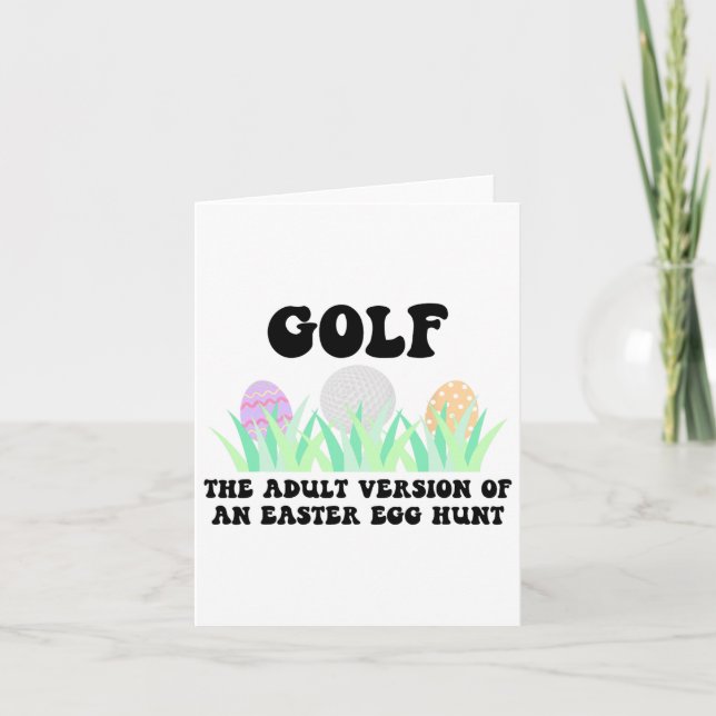 Golf den Vuxen versionen av Påskäggets Hunt Easte Kort (Framsida)