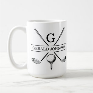 Golf Design Monogram-mall för tvåtonskaffe Mugg