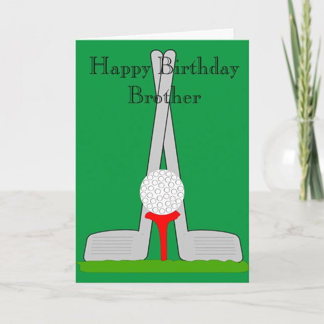 Golf Design Personlig Brother Birthday Kort (Framsida)