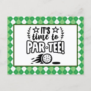 Golf, det är dags att parera party vykort
