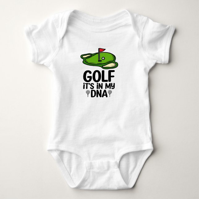 Golf det är i mitt DNA för Golfer Baby T Shirt (Framsida)