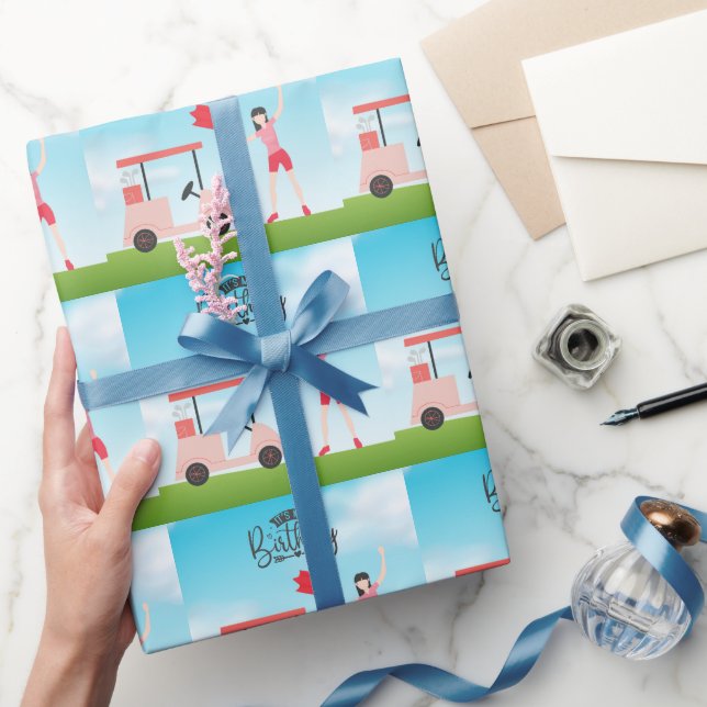 Golf Det är min födelsedagstvinna golfer på grönt Presentpapper (Gifting)