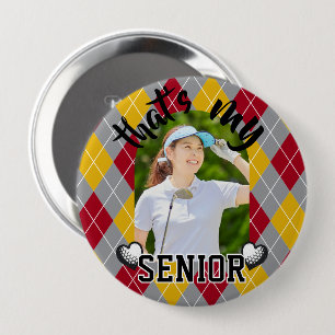 Golf Det är min rödfärgade gult Button Knapp