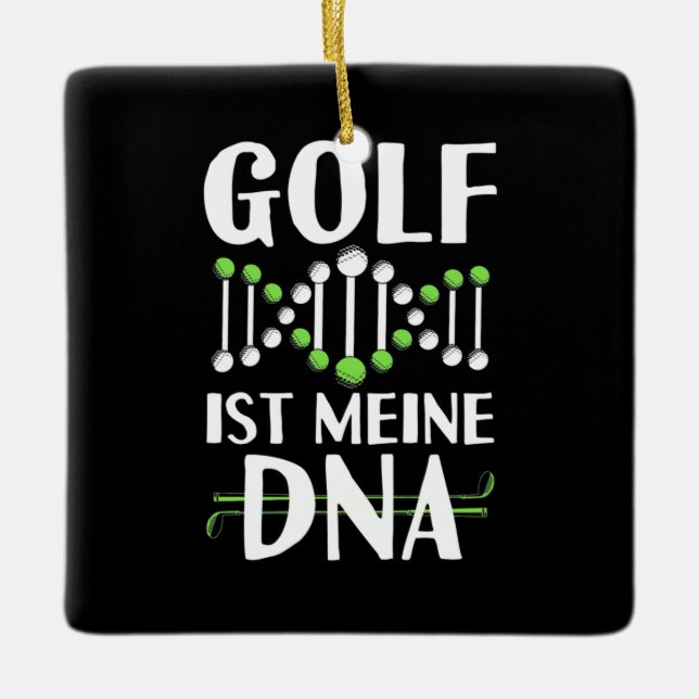 Golf det är mitt DNA Julgransprydnad Keramik (Framsida)