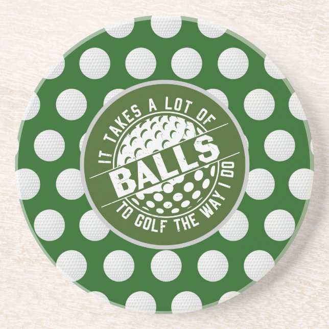 Golf det tar mycket bollar att golfera som jag gör underlägg (Framsidan)