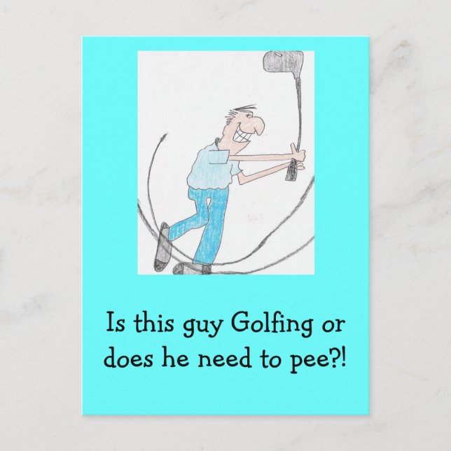 Golf dilemma vykort (Framsida)