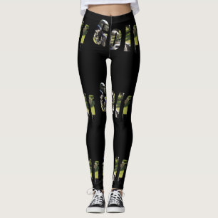Golf Dimensional Logotyp, Dam Black Leggings. Leggings