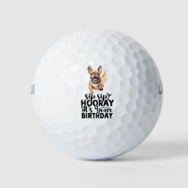 Golf din födelsedagshälsning med Fransk Bulldog