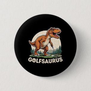 Golf Dinosaur Golfare T-rex Spelar Golf Dino Golfi Knapp