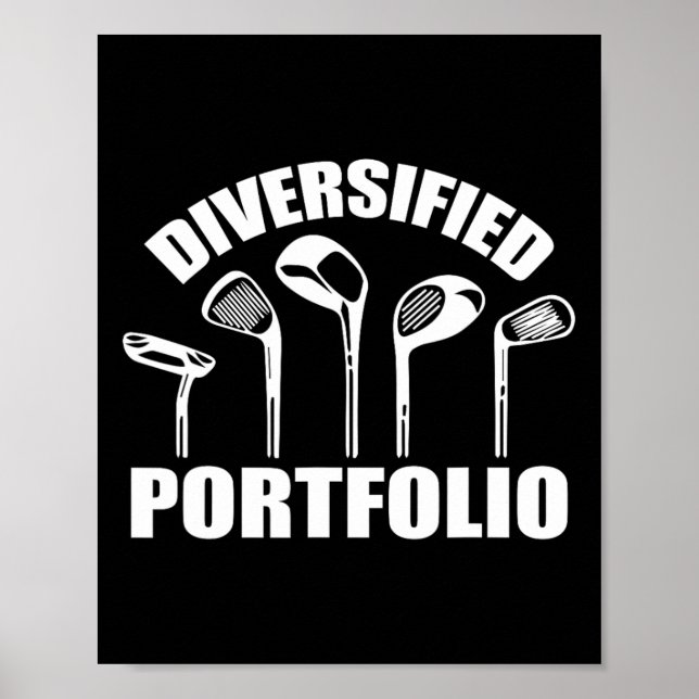 Golf Diversified Portfolio Funny Business Entrepre Poster (Framsidan)