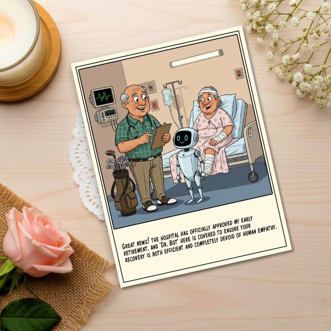 Golf Doctor Introduces Robot Assistant Get Well Vykort (Skapare uppladdad)