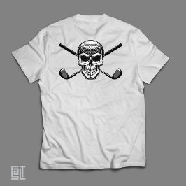 Golf Dödskalle och Korsade Ben - Edgy Piratgolfera T Shirt