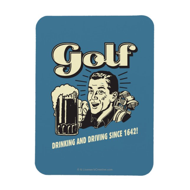 Golf: Drinking & Driving sedan 1642 Magnet (Vertikal)