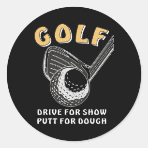 Golf Drive för visning av doft Golfer Runt Klistermärke