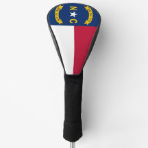 Golf Driver Cover med Flagga North Carolina USA