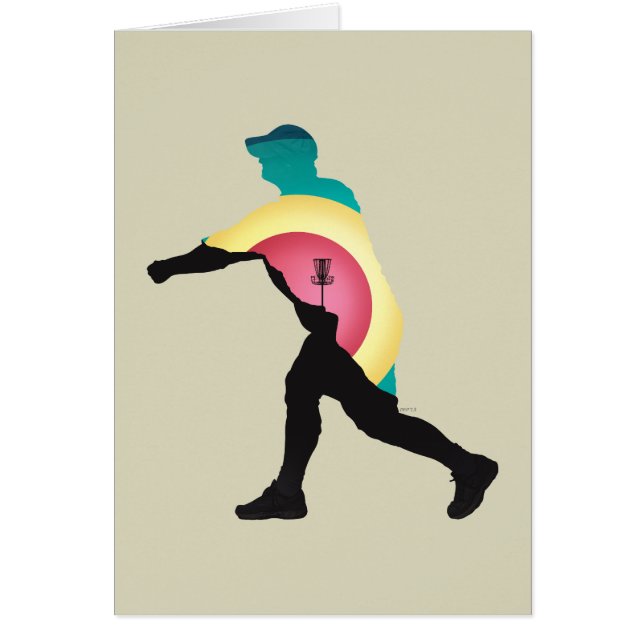 Golf-drivrutin för disk hälsningskort (Framsidan)