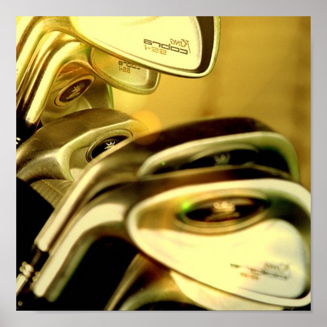 Golf-drivrutiner Poster utskrift (Framsidan)