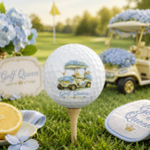 Golf Drottning Blommig Fairway Golfbollar