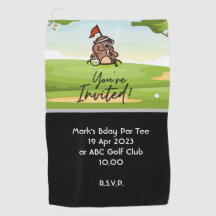 Golf du är inbjuden till golfer-festinbjudan