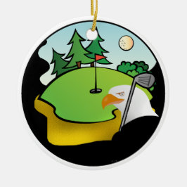 Golf Eagle Julgransprydnad Keramik