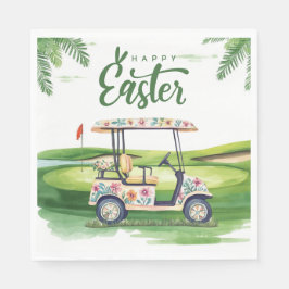 Golf Easter for golfer watercolor Spring Pappersservett