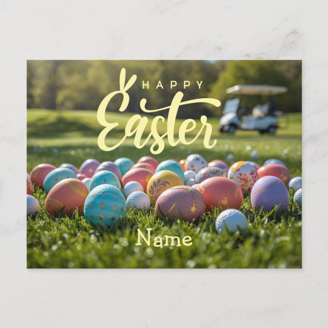Golf  Easter Holiday for golfer  Helg Vykort (Framsida)