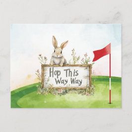 Golf Easter Holiday on putting green Helg Vykort