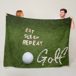 Golf eat sover golf repetition med golf boll på gr fleecefilt