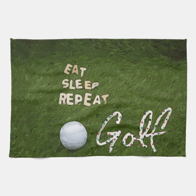 Golf Eat Ssov Kökshandduk för Golfer (Horisontell)