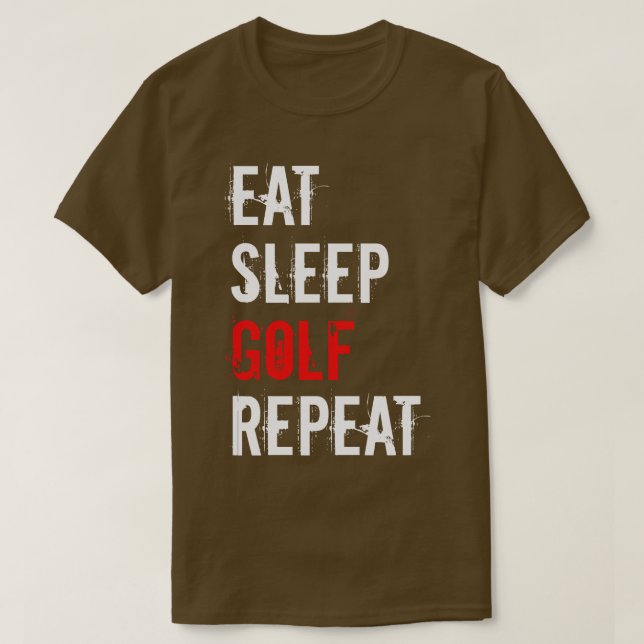 Golf Eat-viloläge Golf Repeat T Shirt (Design framsida)