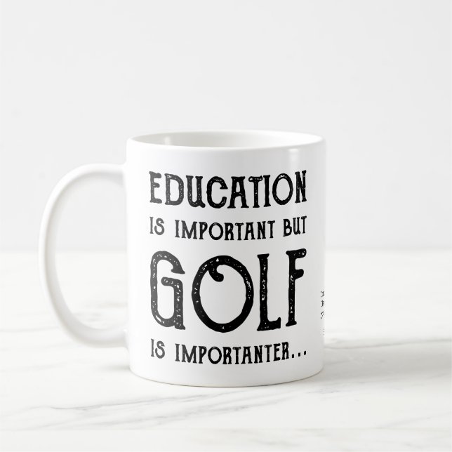 Golf Education Golfer Personalized Kaffemugg (Vänster)