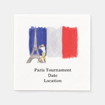 Golf Eiffel torn med Fransk golfer flagga Frankrik