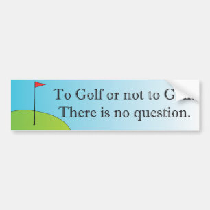 Golf eller att inte golf bildekalet bildekal
