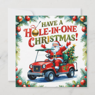 Golf en Hål-i-ett-jul! med Jultomten! Julkort