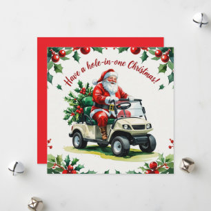 Golf en Hål-i-ett-jul! med Jultomten! Julkort