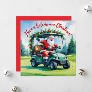 Golf en Hål-i-ett-jul! med Jultomten! Julkort