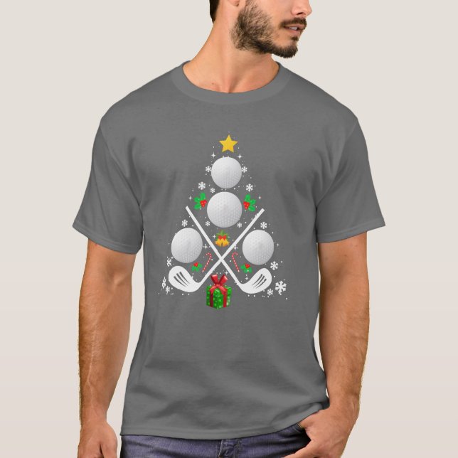 Golf Equipment Christmasree-julvän Golf-vän T Shirt (Framsida)
