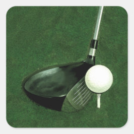 Golf Event Fyrkantigt Klistermärke