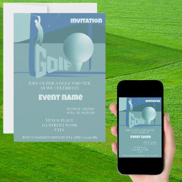 Golf event par-T golfing-födelsedagsinbjudan Inbjudningar