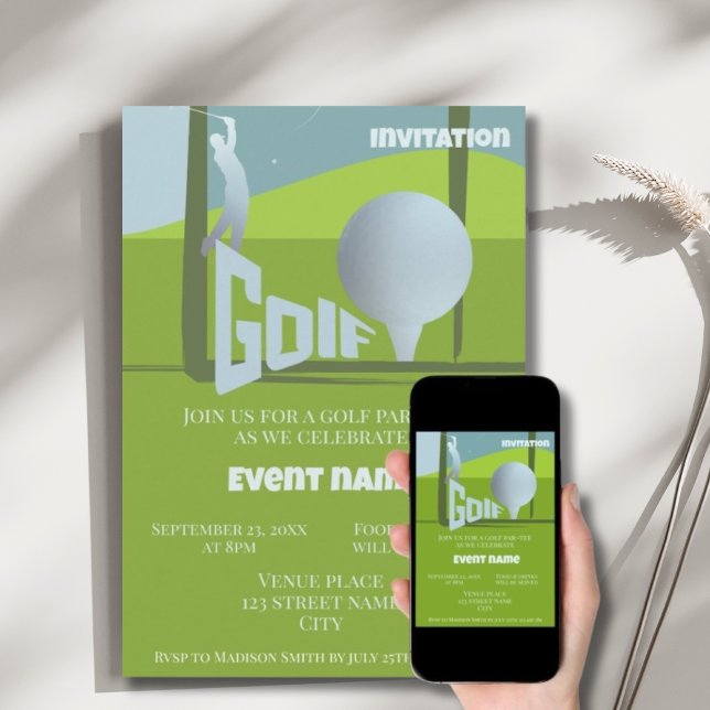 Golf event par-tee golf inbjudan (Skapare uppladdad)