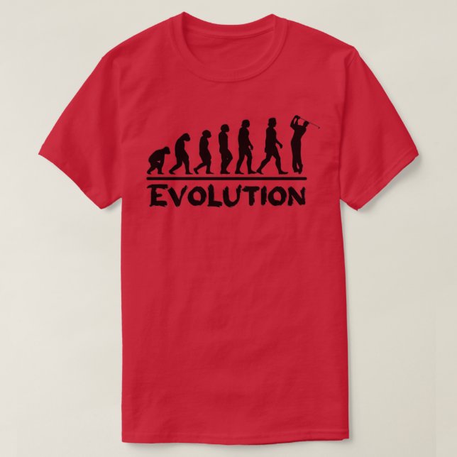 Golf Evolution Funny Gift Humor Golf-spelarpresent T Shirt (Design framsida)
