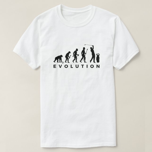 Golf Evolution, rolig T-shirt golfer Humor (Design framsida)