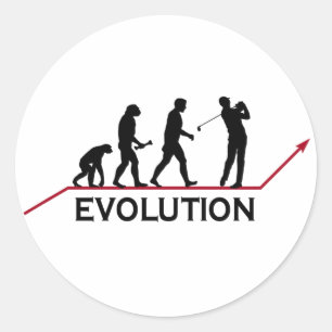 Golf Evolution Runt Klistermärke