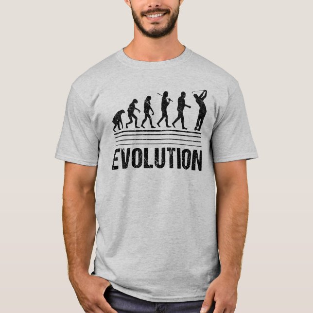 Golf Evolution - Vintage Retro T Shirt (Framsida)