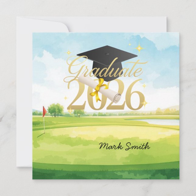 Golf Examen Grattis 2026 Kort (Framsida)