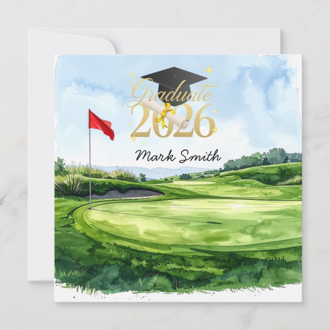 Golf Examen Grattis 2026 Kort (Framsida)