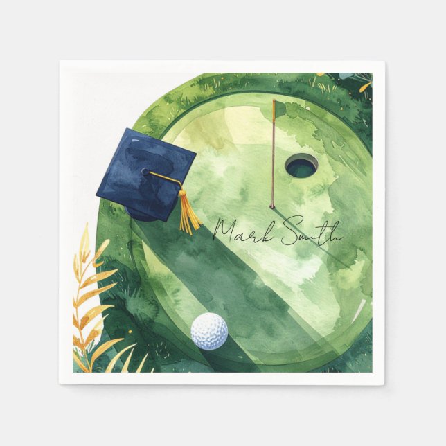 Golf Examen Grattis på putting green Pappersservett (Framsidan)
